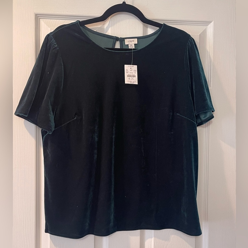 NWT J. Crew Velvet Top